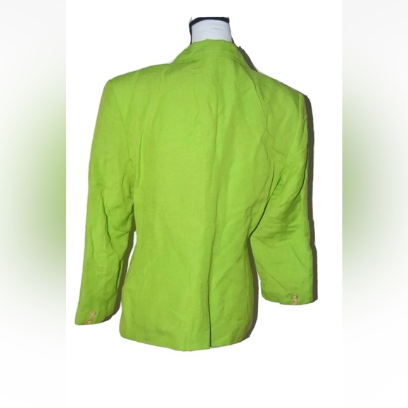 Women gorgeous winter vintage blazer Giorgio Sant Angelo size10 green - Picture 3 of 11